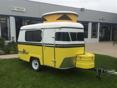 Meerkat trailer for sale - 3. Little Guy Trailers MeerKat. The MeerKat Trailer by Little Guy Trailers in San Diego is a standy with a little more headroom in the form of a canvas popup. The 900 lb. MeerKat is small enough for …